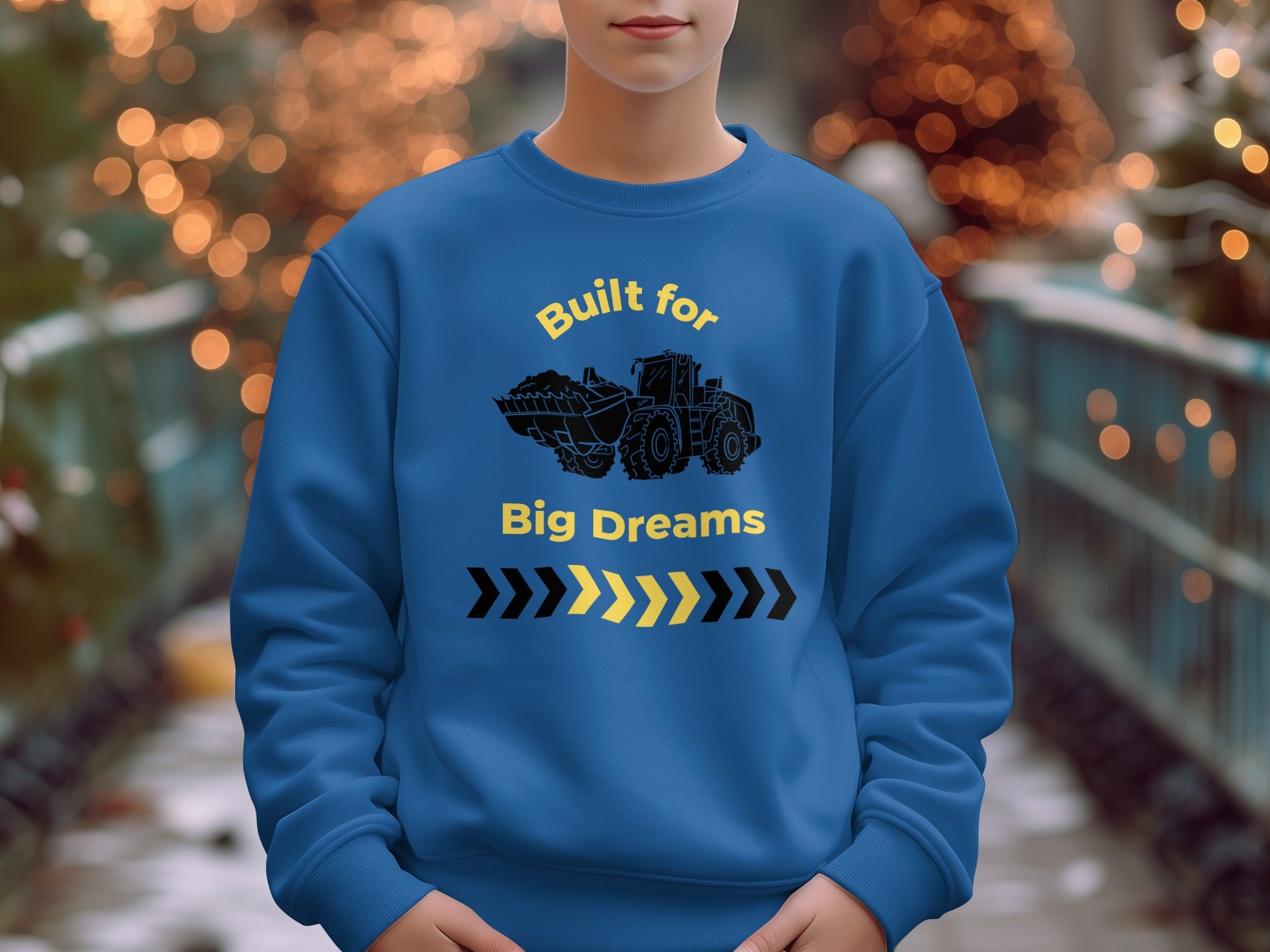 Built for Big Dreams Construction Themed Sweatshirt