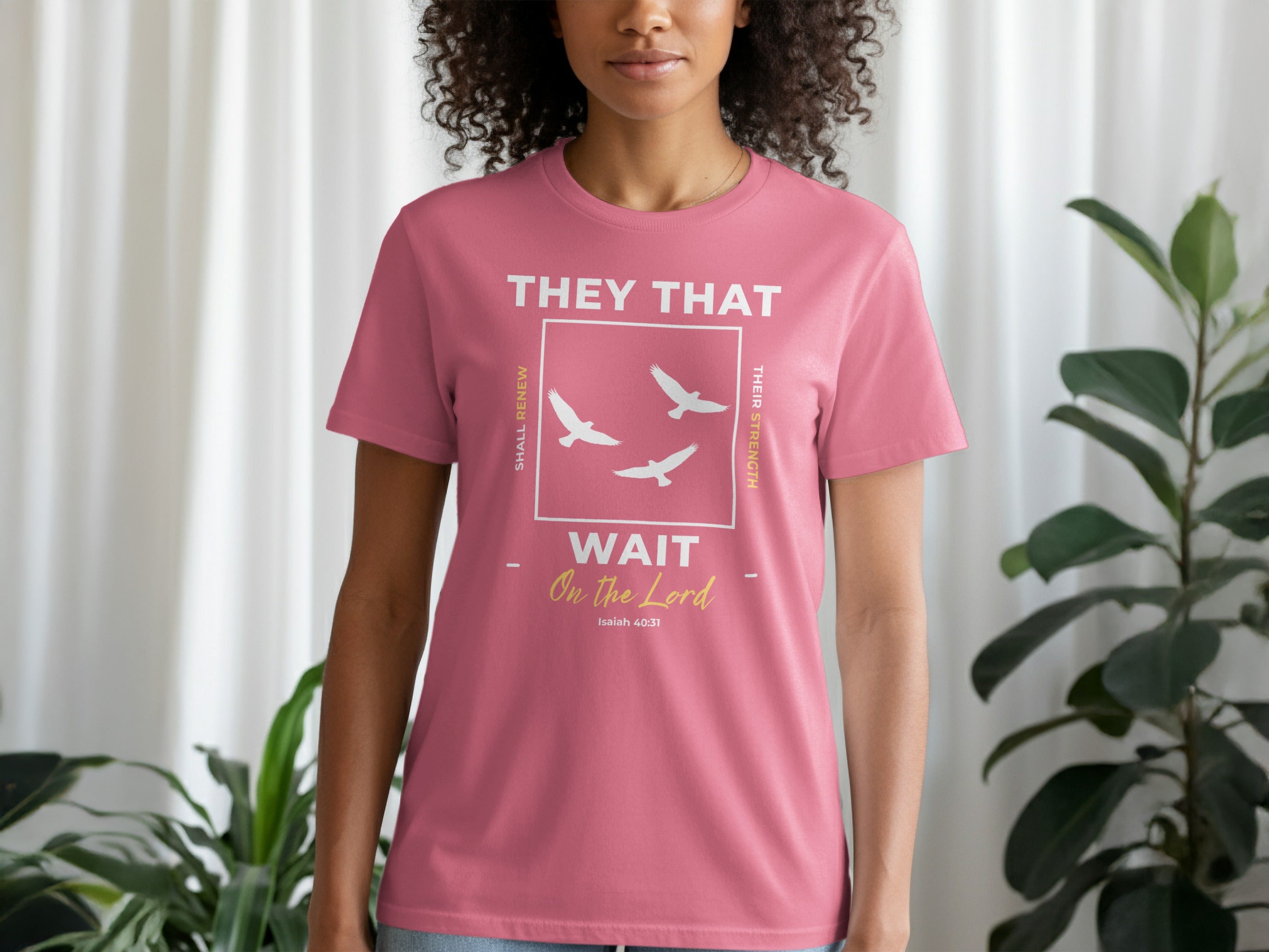 Inspirational 'They That Wait' Religious T-Shirt