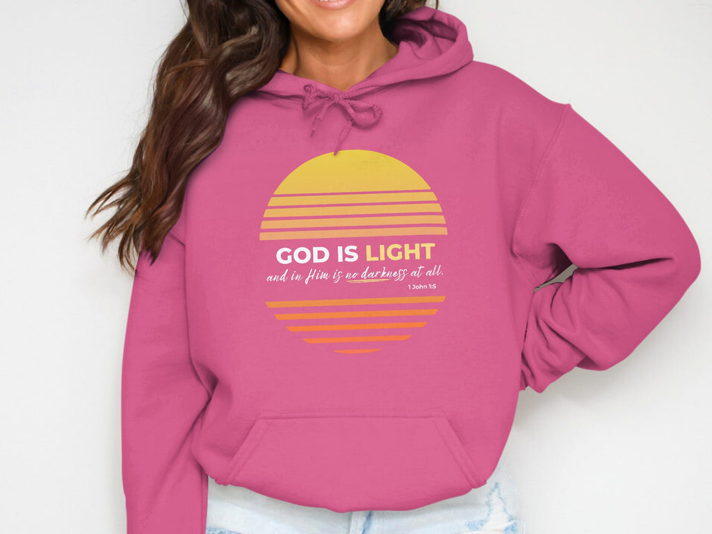 God Is Light And In Him No Darkness At All Hoodie product type
Pink Hoodie
God Is Light
Christian Apparel
Scripture Verse
Bible Clothing
Faith Design
Religious Gift
Sunset Graphic
Inspirational Top
Worship Wear
Spiritual Fashion
Gospel Message
John 1:5
Divine Light
Hope Clothing
Motivational Wear
Women's Hoodie
Unisex Hoodie
Comfortable Hoodie
Bright Aesthetic