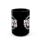 “More Than Conquerors” Christian Coffee Mug – Romans 8:37 Bible Verse Mug –  Faith Scripture Mug (11oz / 15oz)