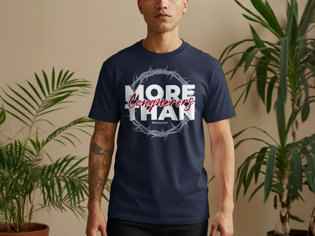 More Than Conquerors Romans 8:37 Graphic Tee