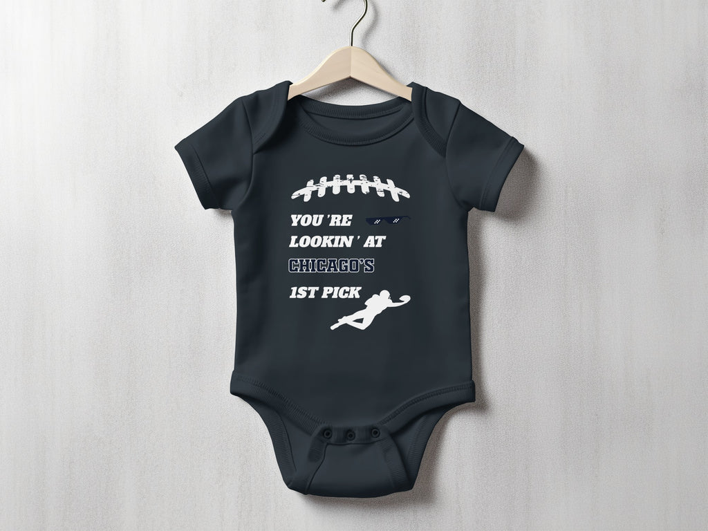 Chicago's 1st Pick Football Infant Bodysuit