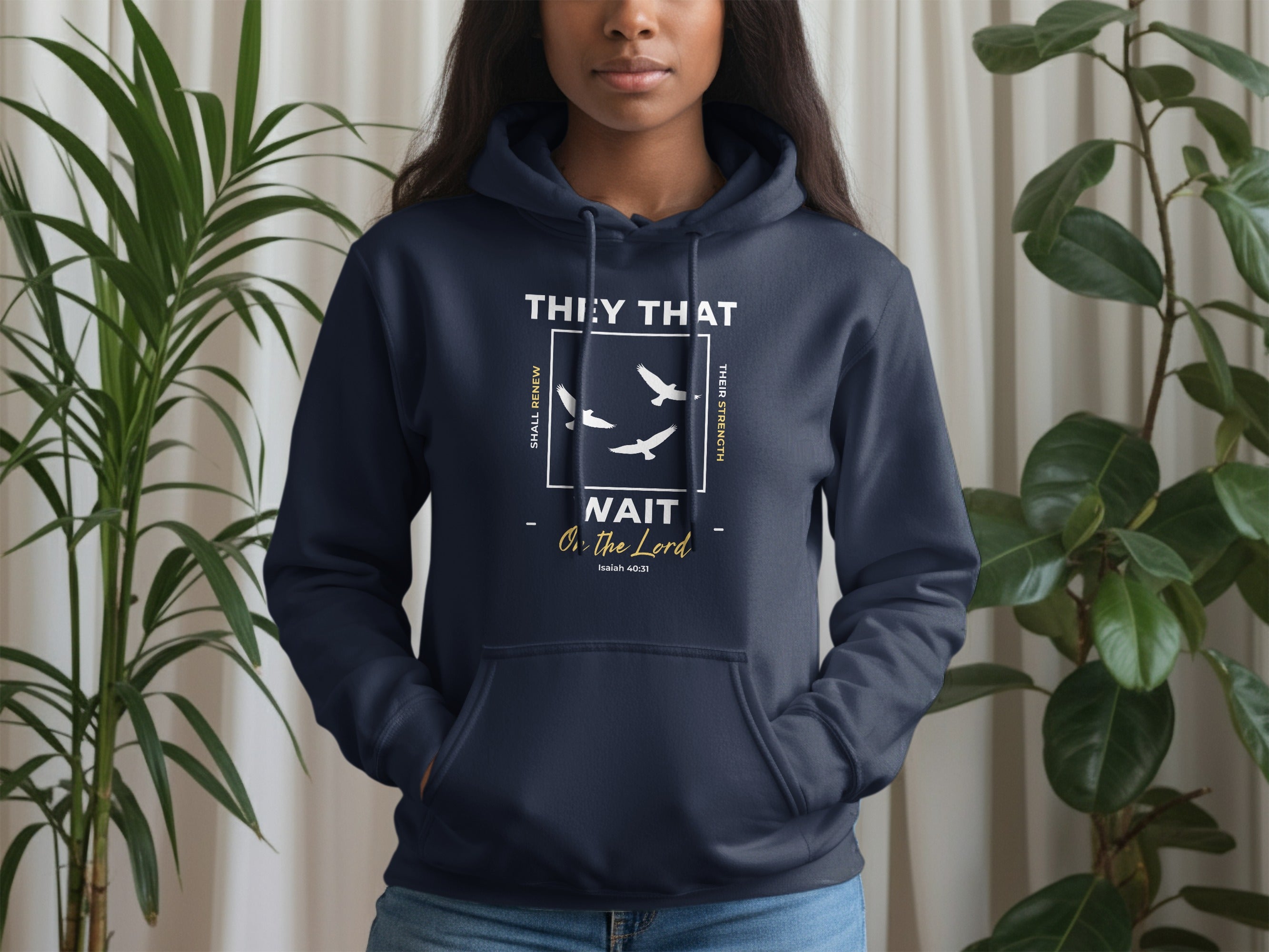 They that Wait On The Lord Isaiah 40:31 Faith Hoodie product type
Hoodie
Sweatshirt
Religious Hoodie
Faith Apparel
Christian Clothing
Inspirational Wear
Bible Verse Shirt
Isaiah 40 31
Wait The Lord
Renew Strength
Eagle Symbol
Spiritual Comfort
Devotional Style
Unisex Design
Navy Blue Hoodie
Graphic Hoodie
Scripture Clothing
Hope Fashion
Christian Gift
Worship Wear