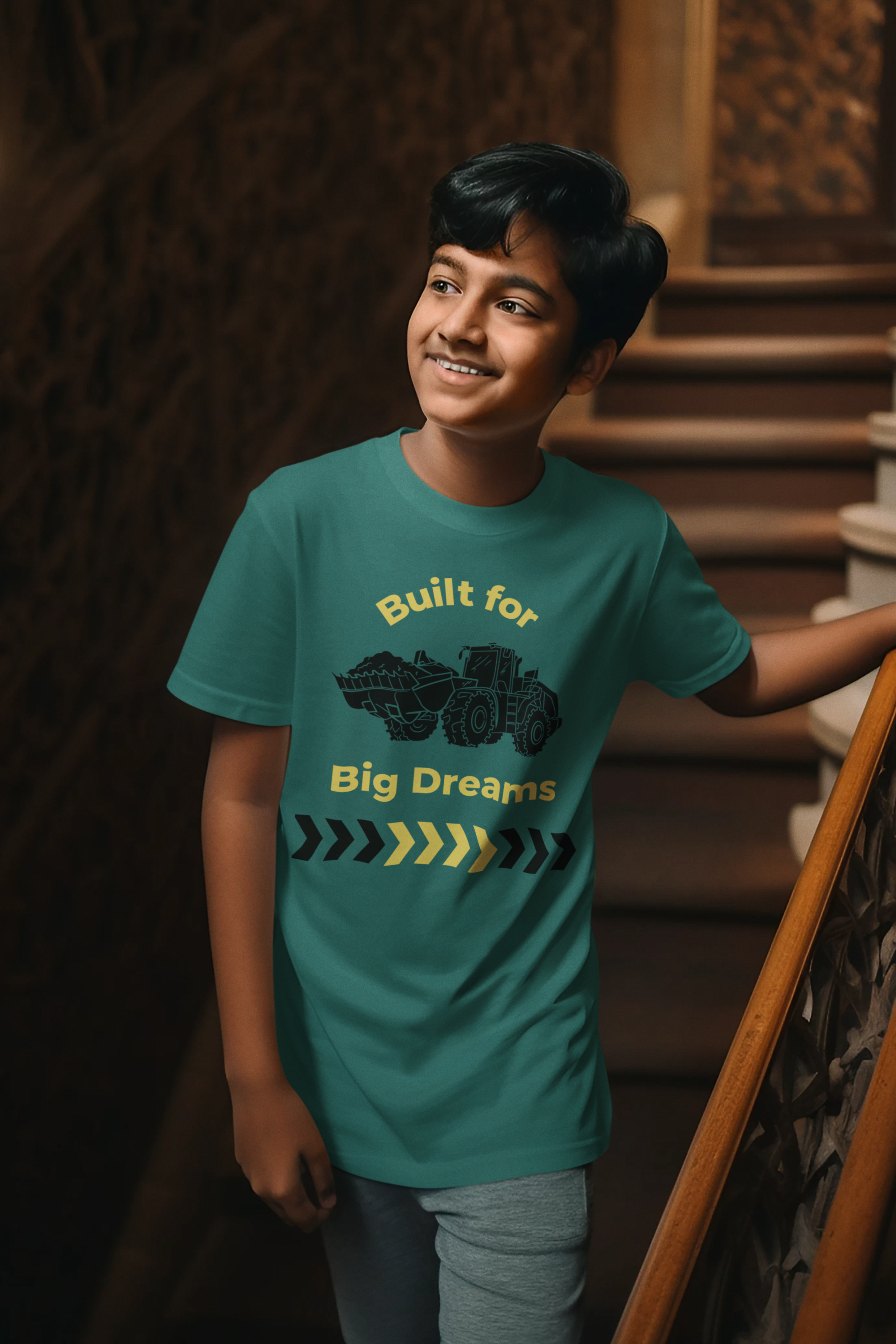 Built for Big Dreams Kids T-Shirt | Construction & Future Builder Kids Tee