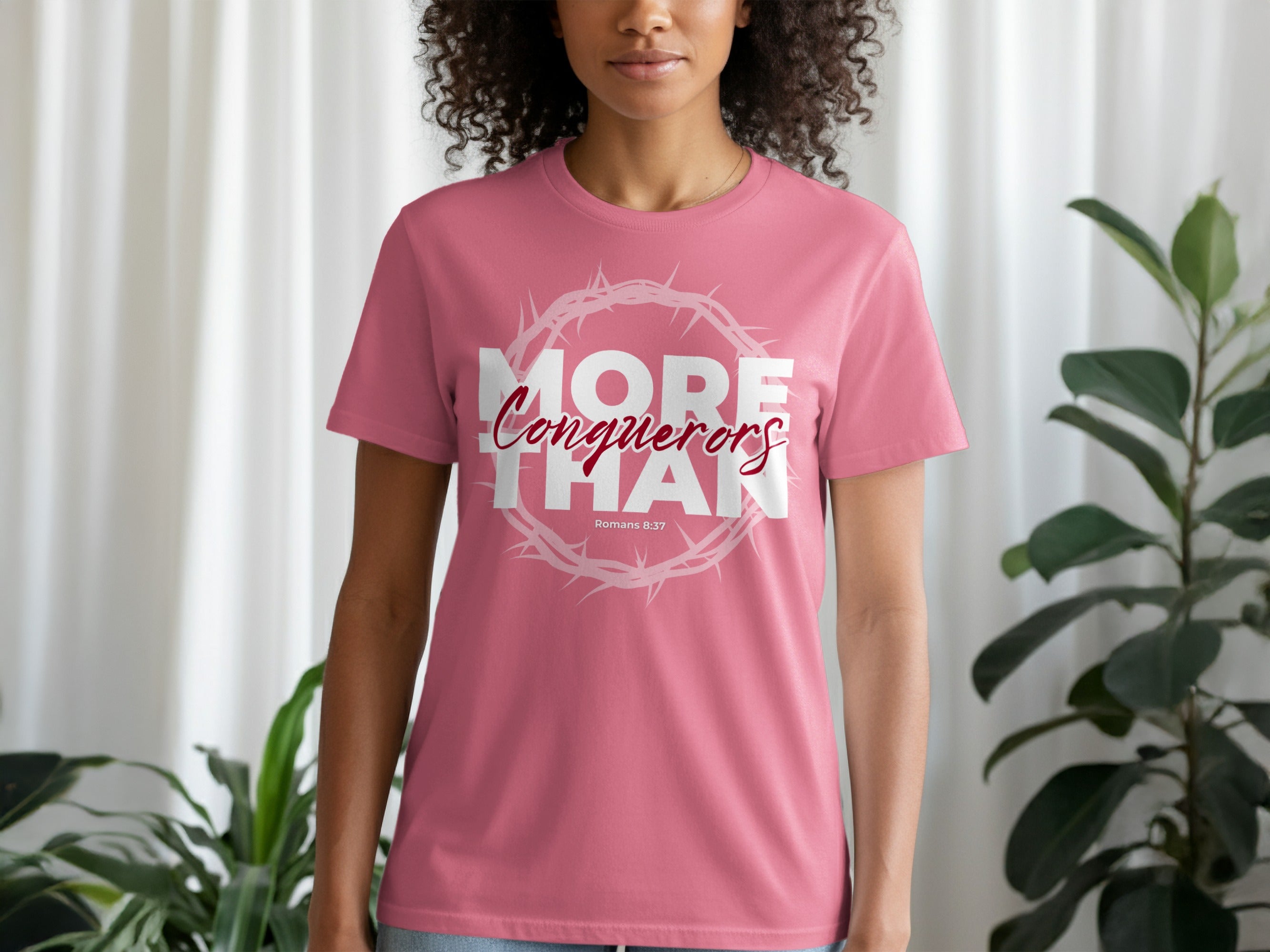 More Than Conquerors Romans 8:37 Motivational Shirt