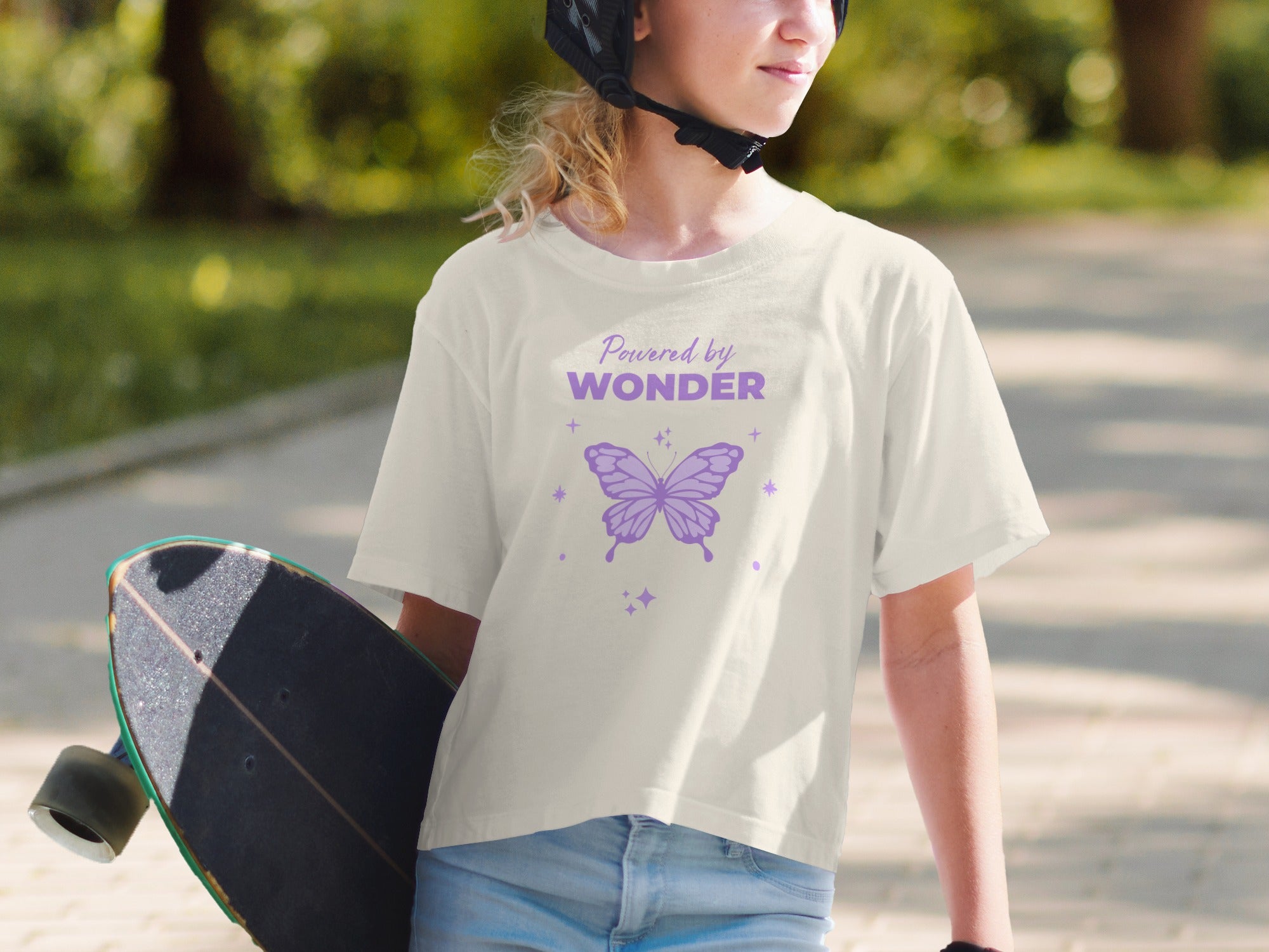 Powered by Wonder Butterfly Inspirational Tee