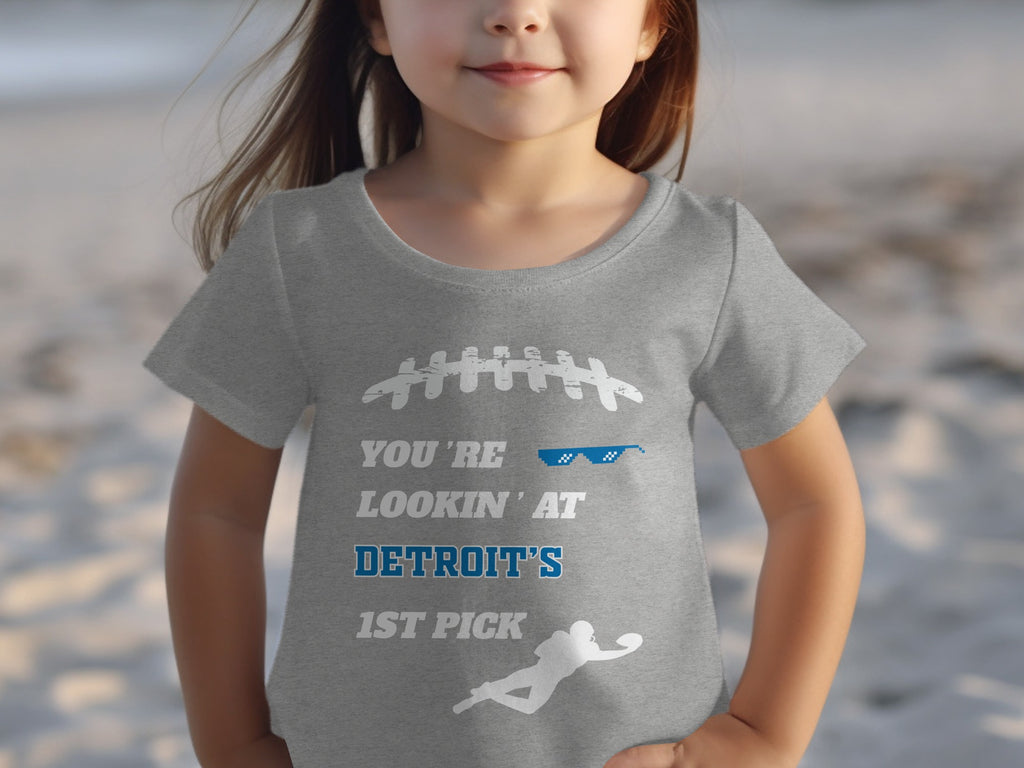 You're Lookin' At Detroit's 1st Pick Kids Shirt
