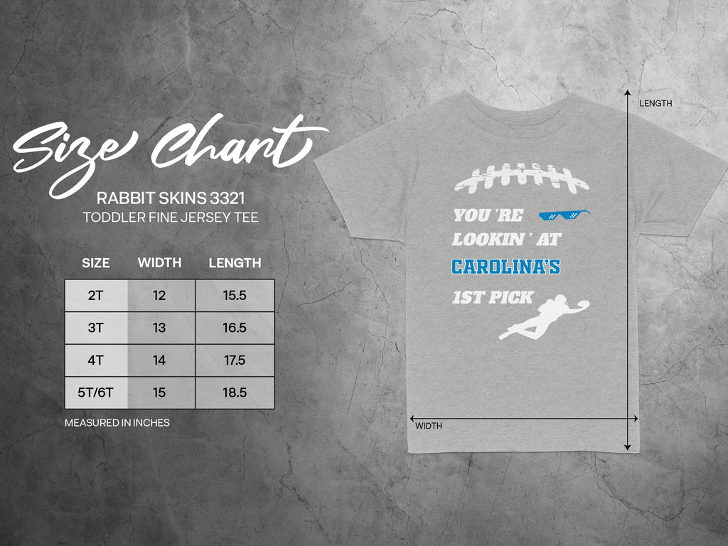 You're Lookin' at Carolina's 1st Pick Toddler Fine Jersey Tee