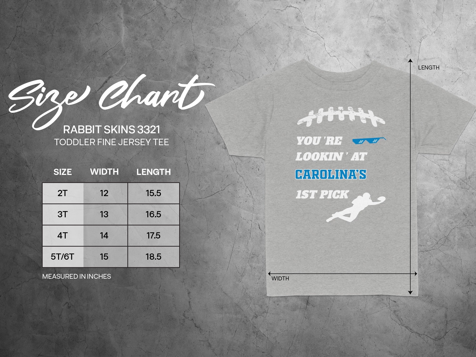 You're Lookin' at Carolina's 1st Pick Toddler Fine Jersey Tee