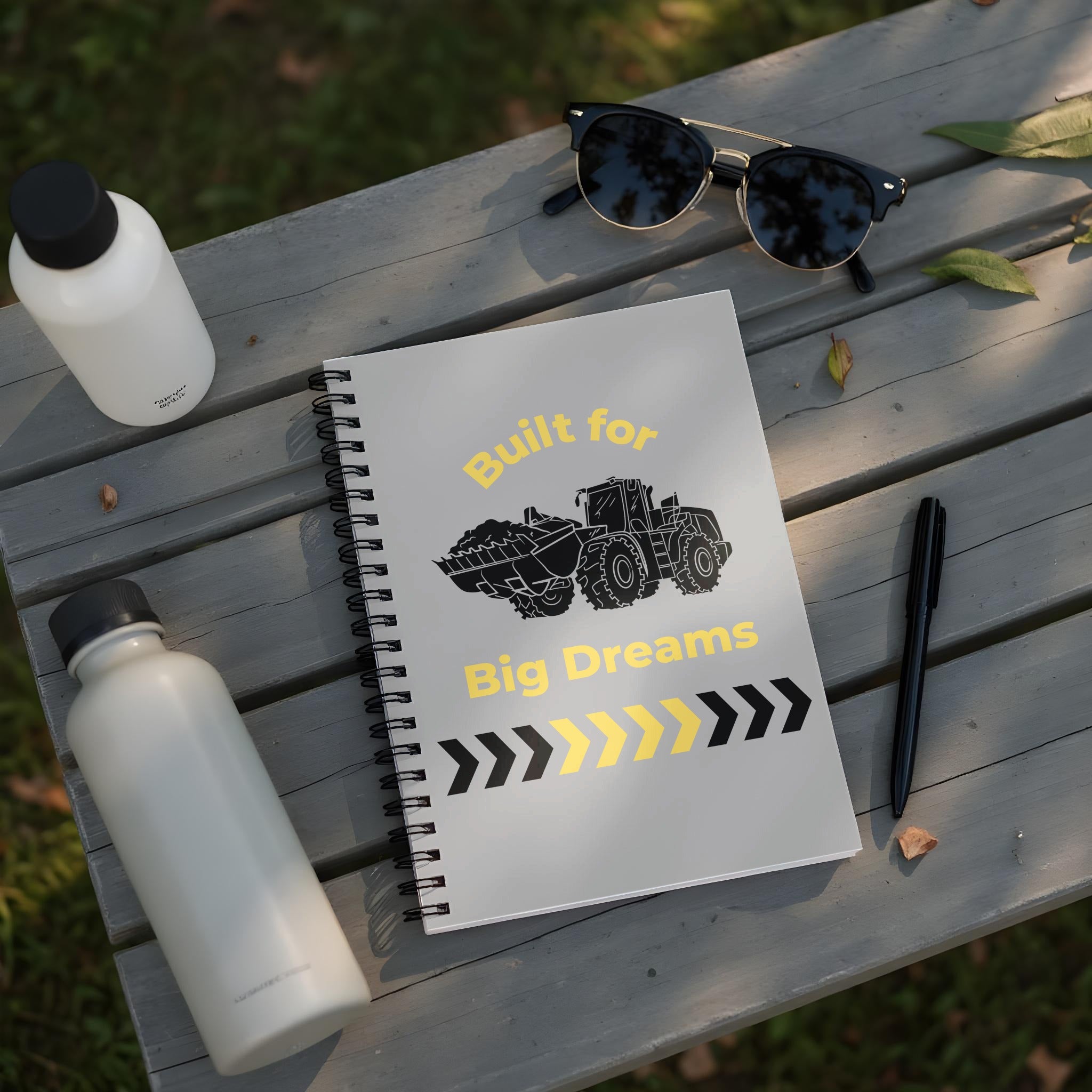 Built for Big Dreams Construction-Themed Notebook