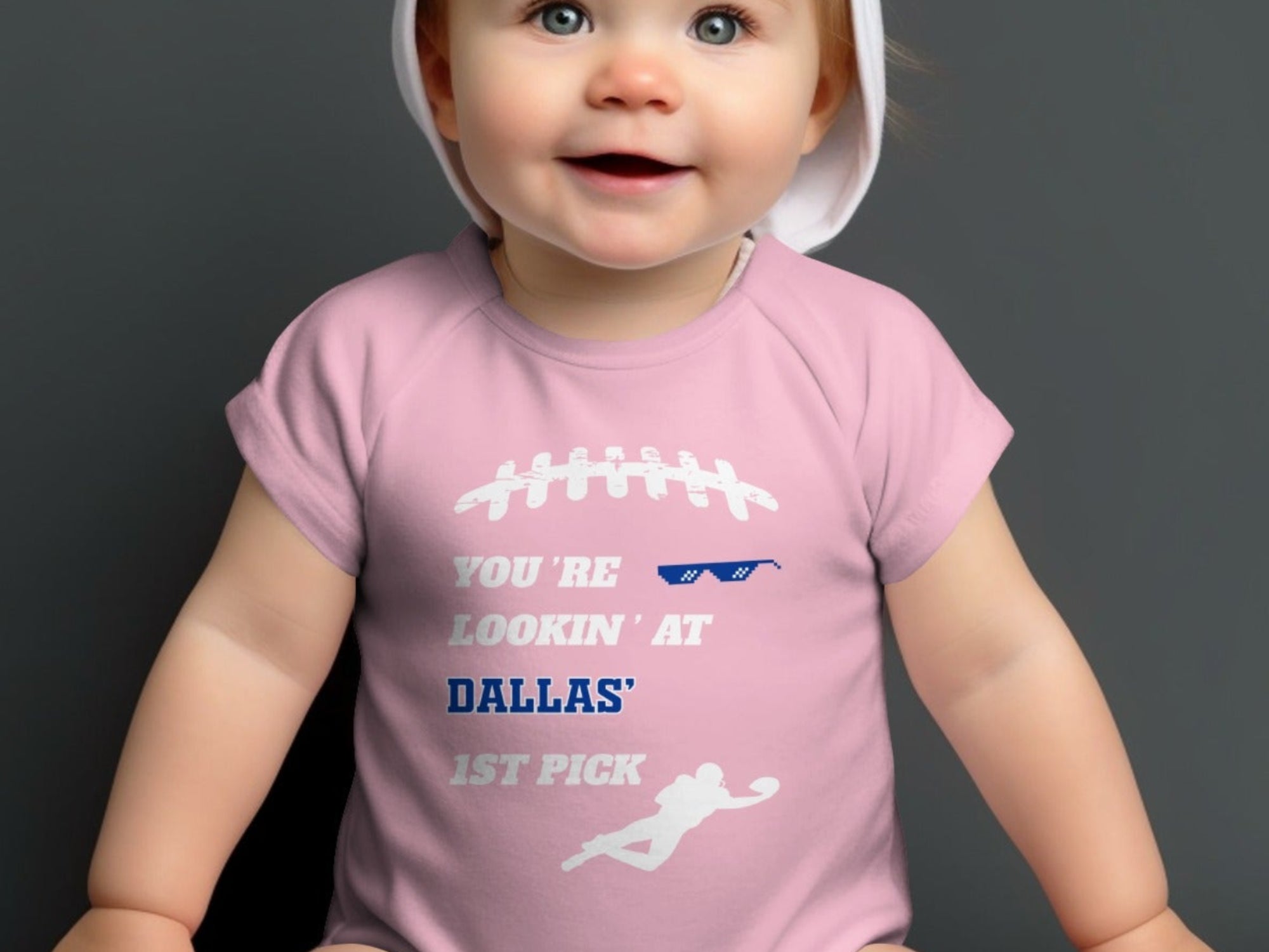 Lookin' at Dallas' 1st Pick Baby Bodysuit for Sports Fans