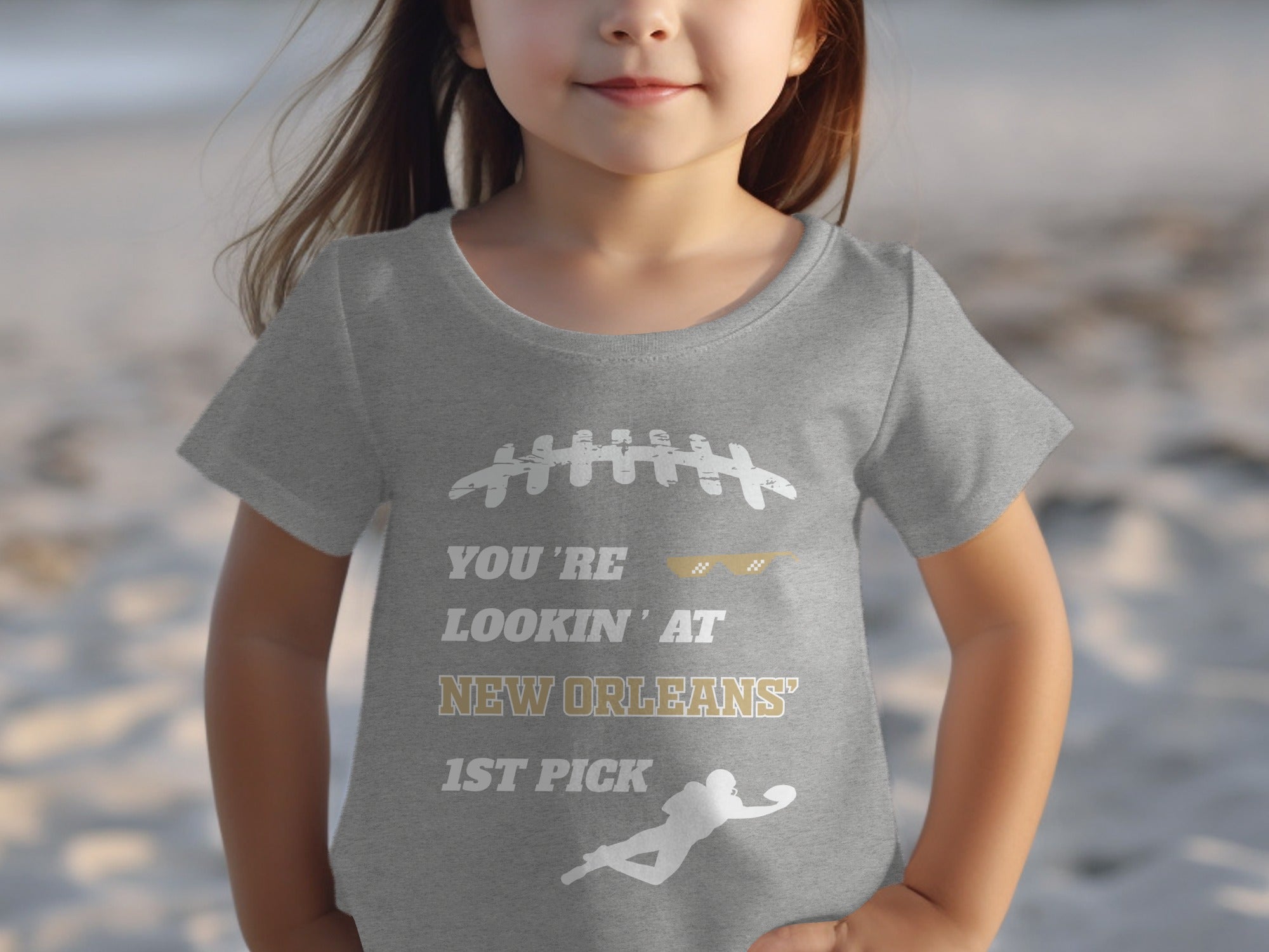 New Orleans First Pick Football Design Kid's T-Shirt