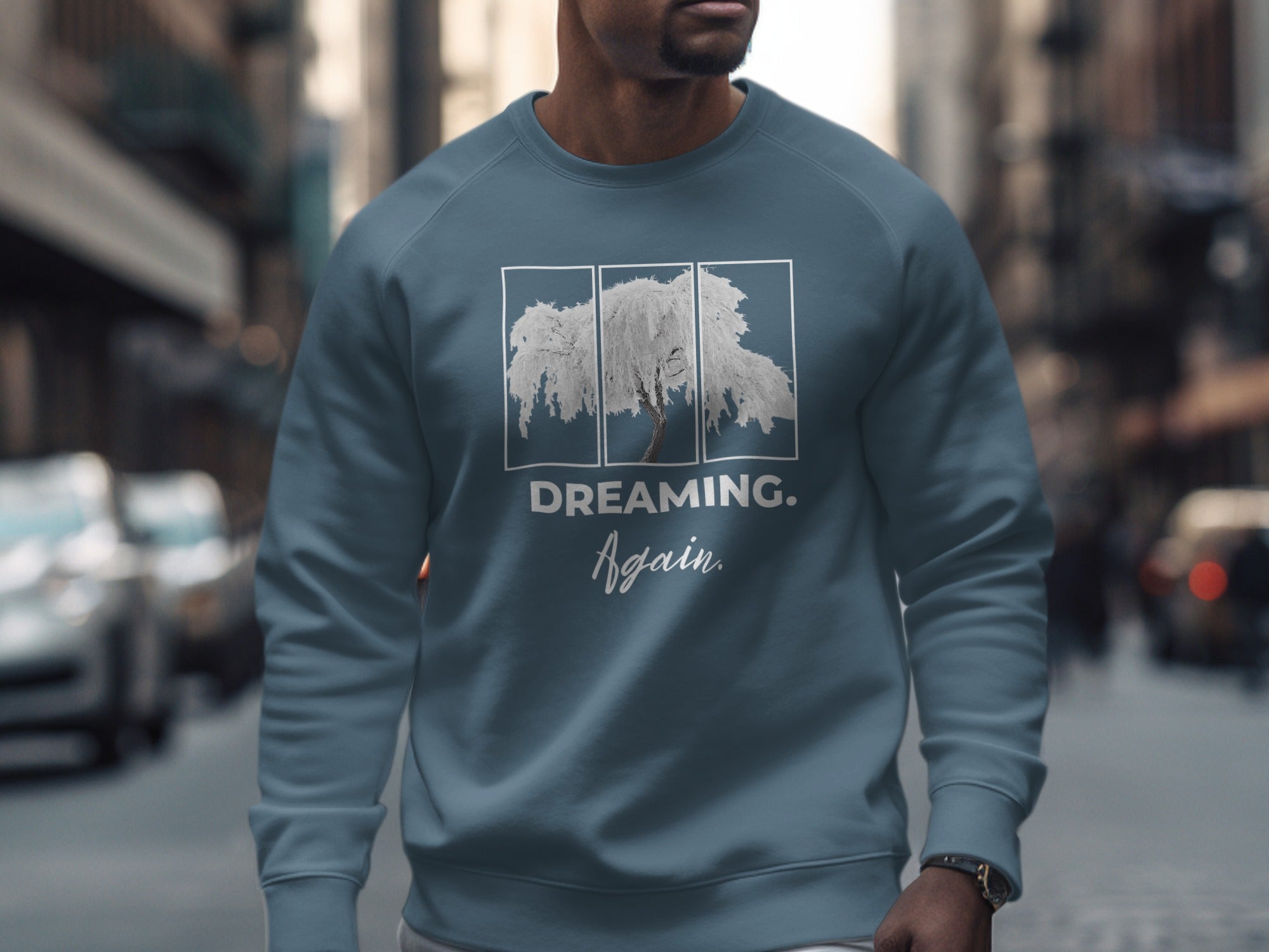 Dreaming Again Tree Graphic Long Sleeve Shirt