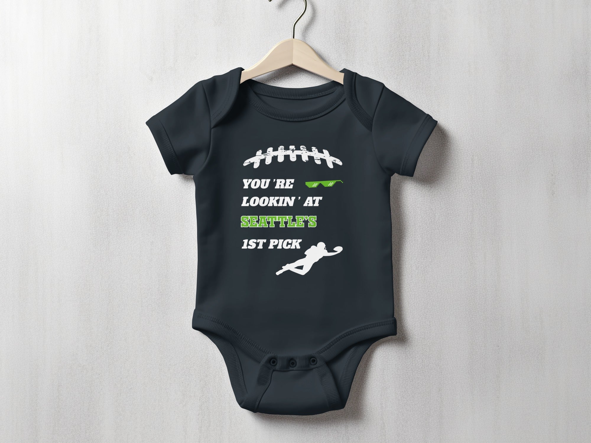 You're Lookin' At Seattle's 1st Pick Baby Onesie