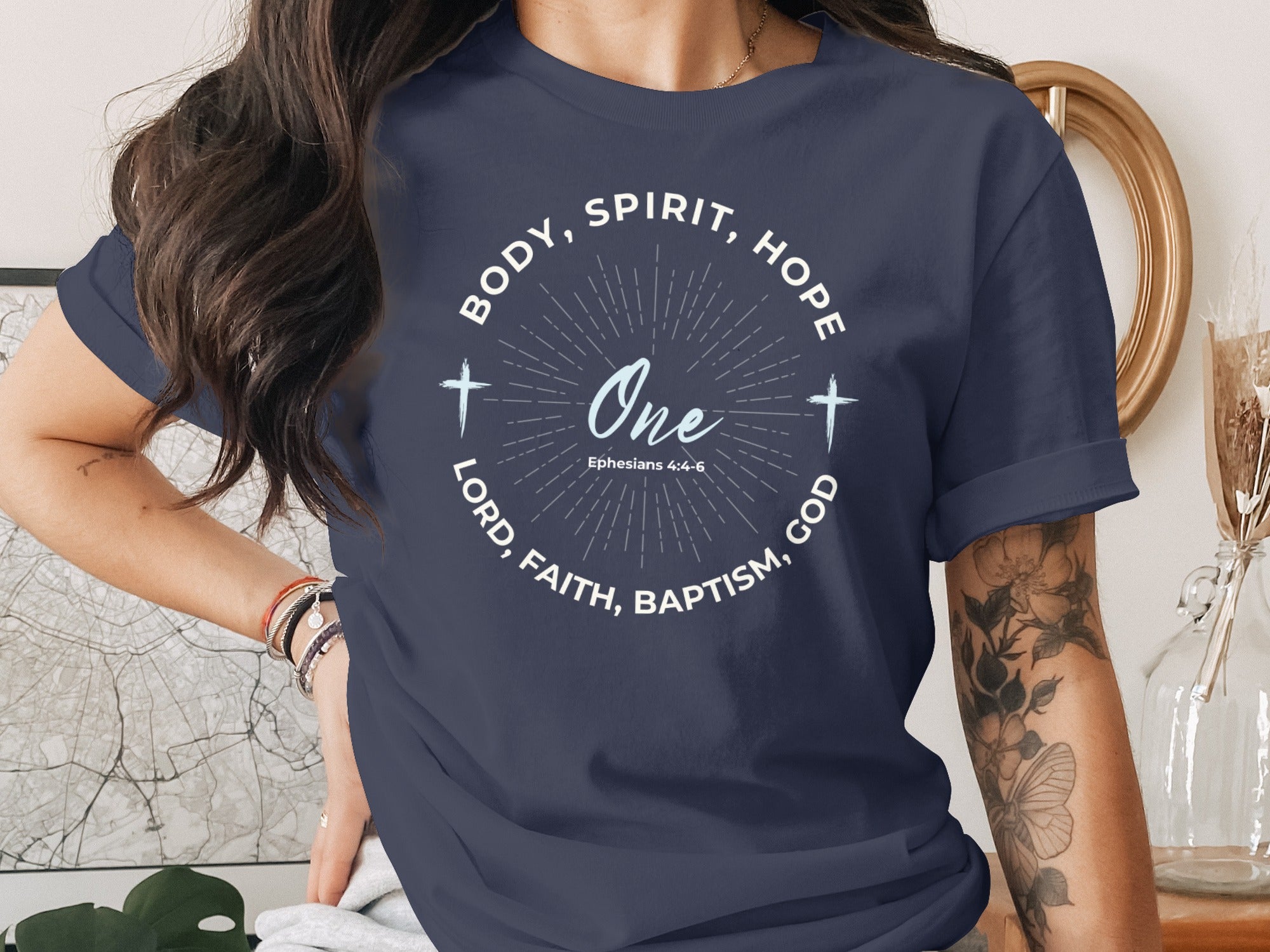 Religious Body Spirit Hope Lord Faith Baptism God tshirt