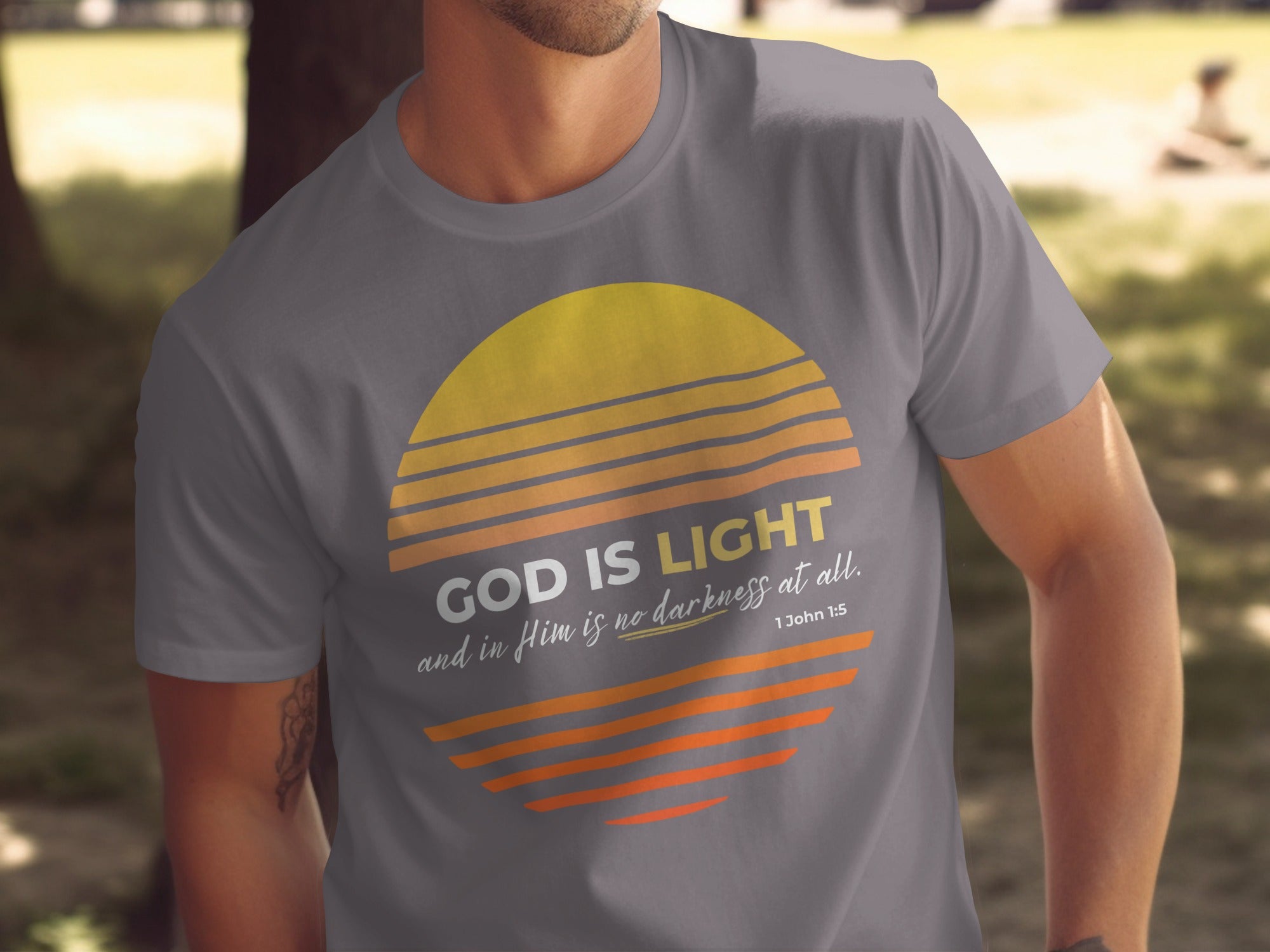 GOD IS LIGHT Inspirational Quote Graphic Shirt