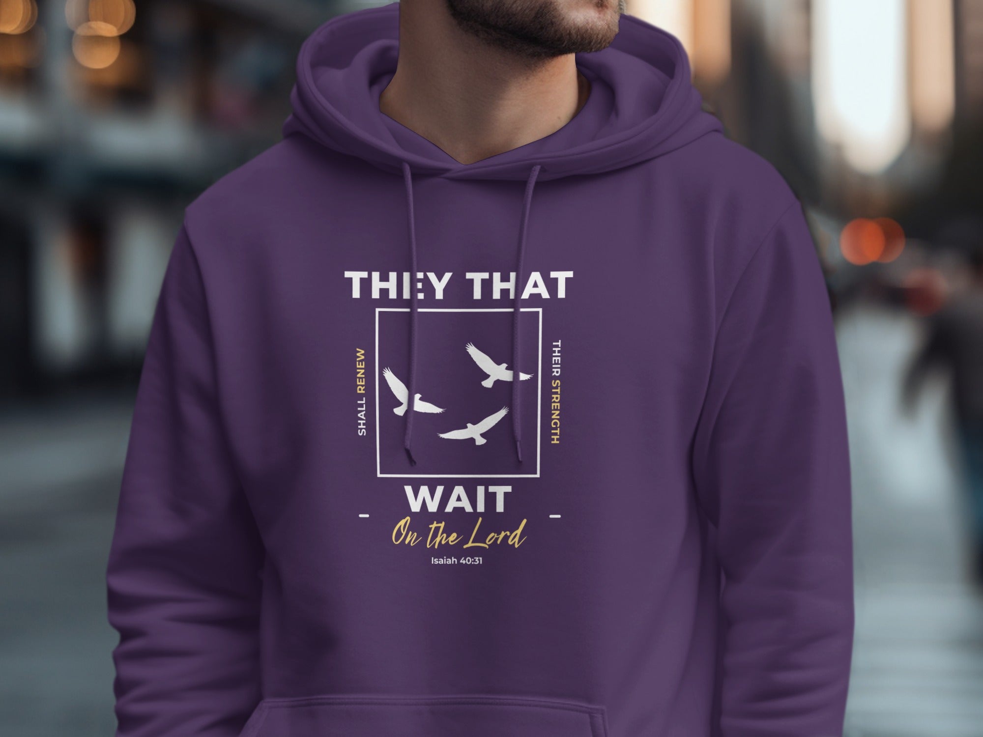 THEY THAT WAIT On the Lord Renew Strength product type
Hoodie, Purple, Religious, Christian, Faith, Scripture, Isaiah, Verse, Bible, Inspirational, Spiritual, Doves, Birds, Graphic Hoodie, Motivational, Hope, Lord, Unisex, Pullover, Gift
