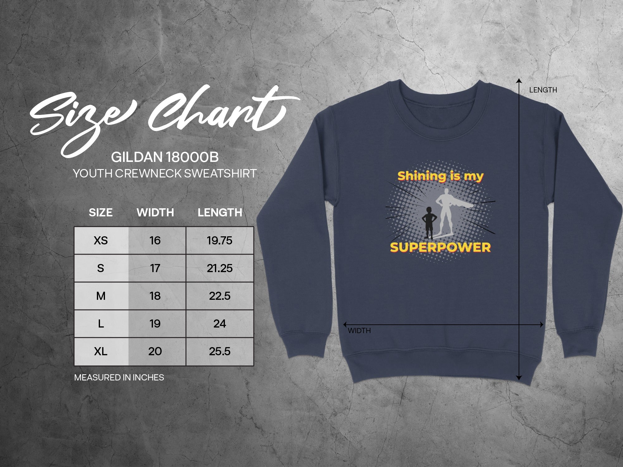 Shining Is My Superpower Youth Crewneck Sweatshirt