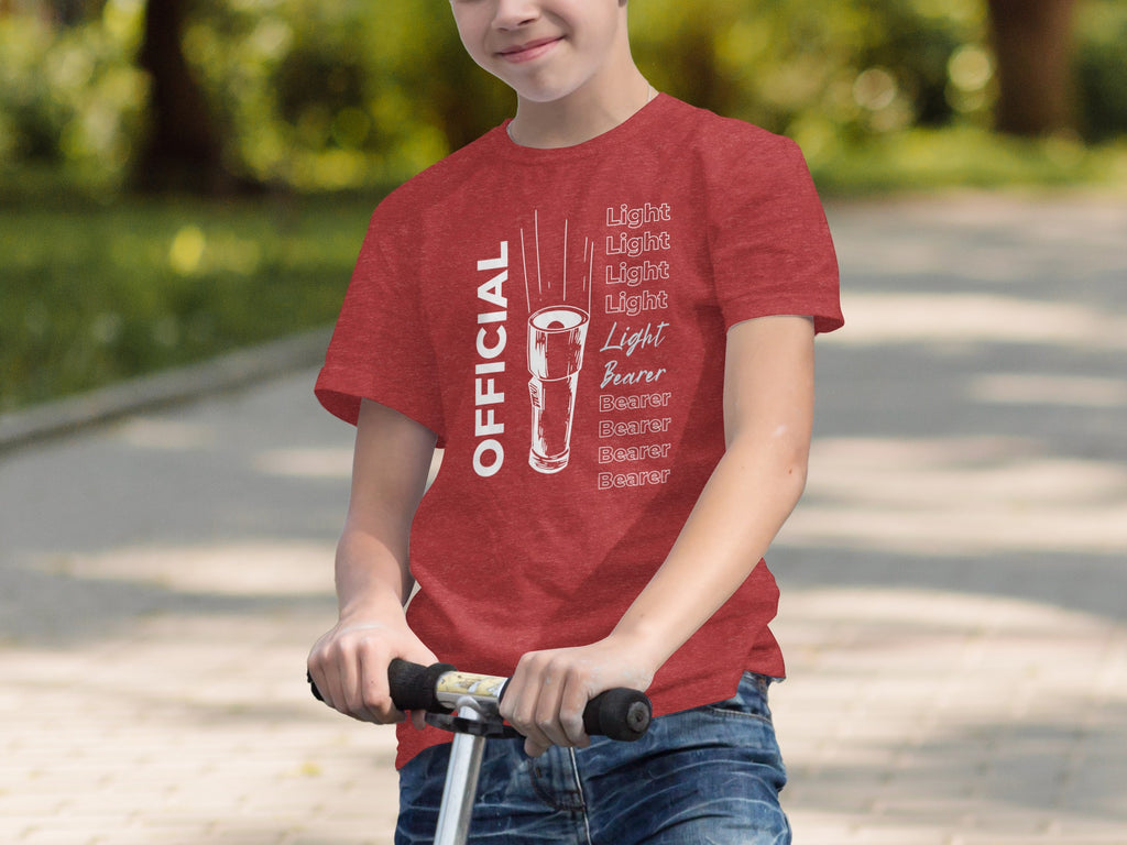 Official Light Bearer Design Red T-shirt for Kids