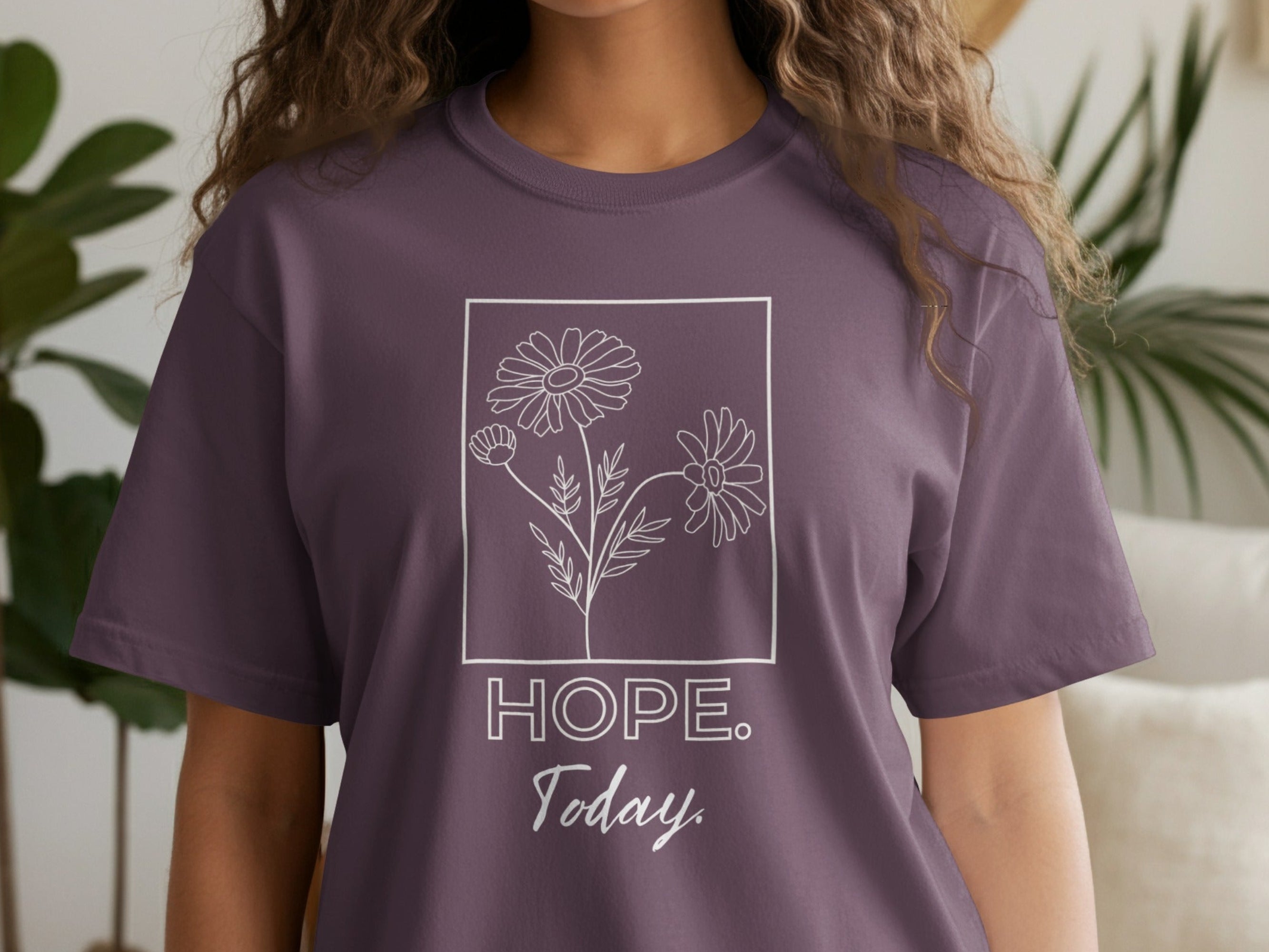 Hope Today Floral Graphic Tee Shirt for Inspiration