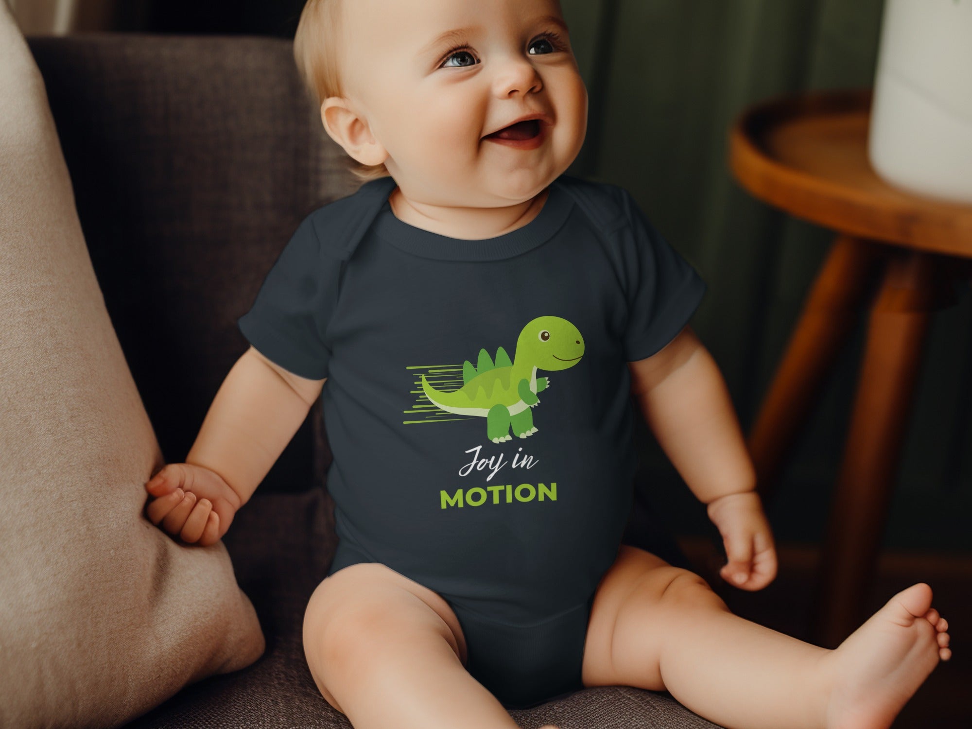 Joy in Motion Dinosaur Printed Baby Bodysuit