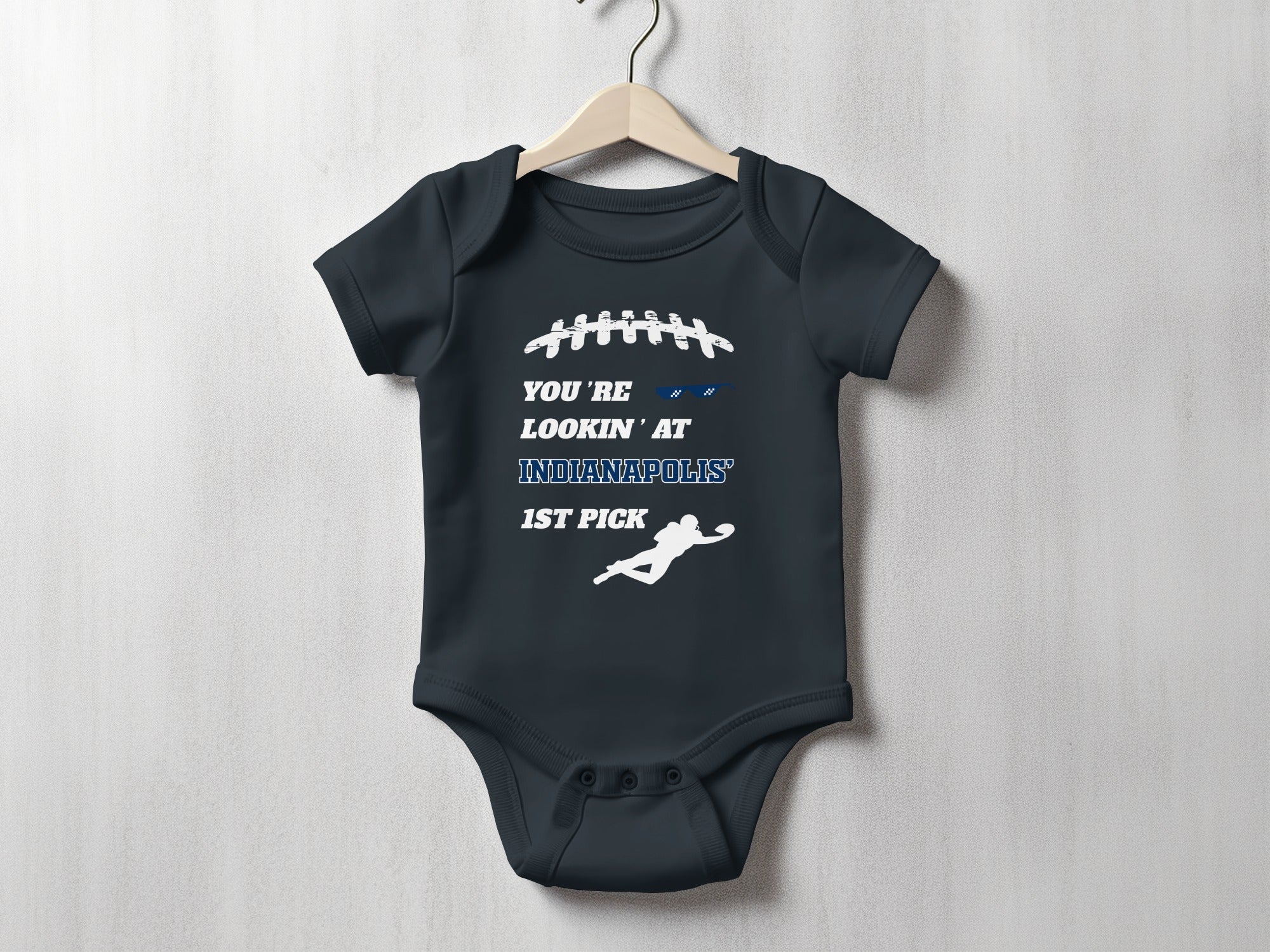 You're Lookin' At Indianapolis' 1st Pick baby onesie