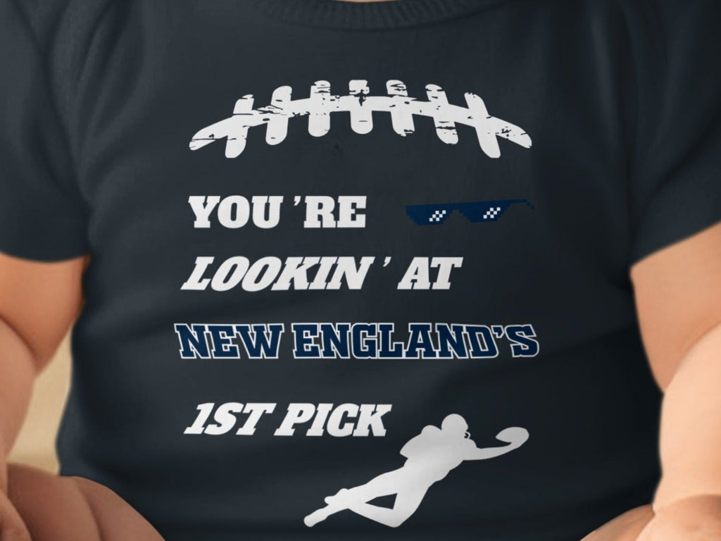 New England's 1st Pick Lookin' At Baby Bodysuit