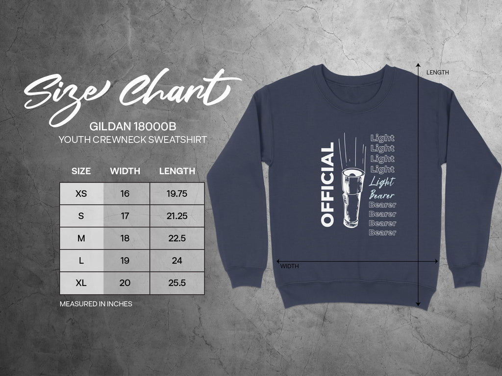 Official Light Bearer Youth Crewneck Sweatshirt