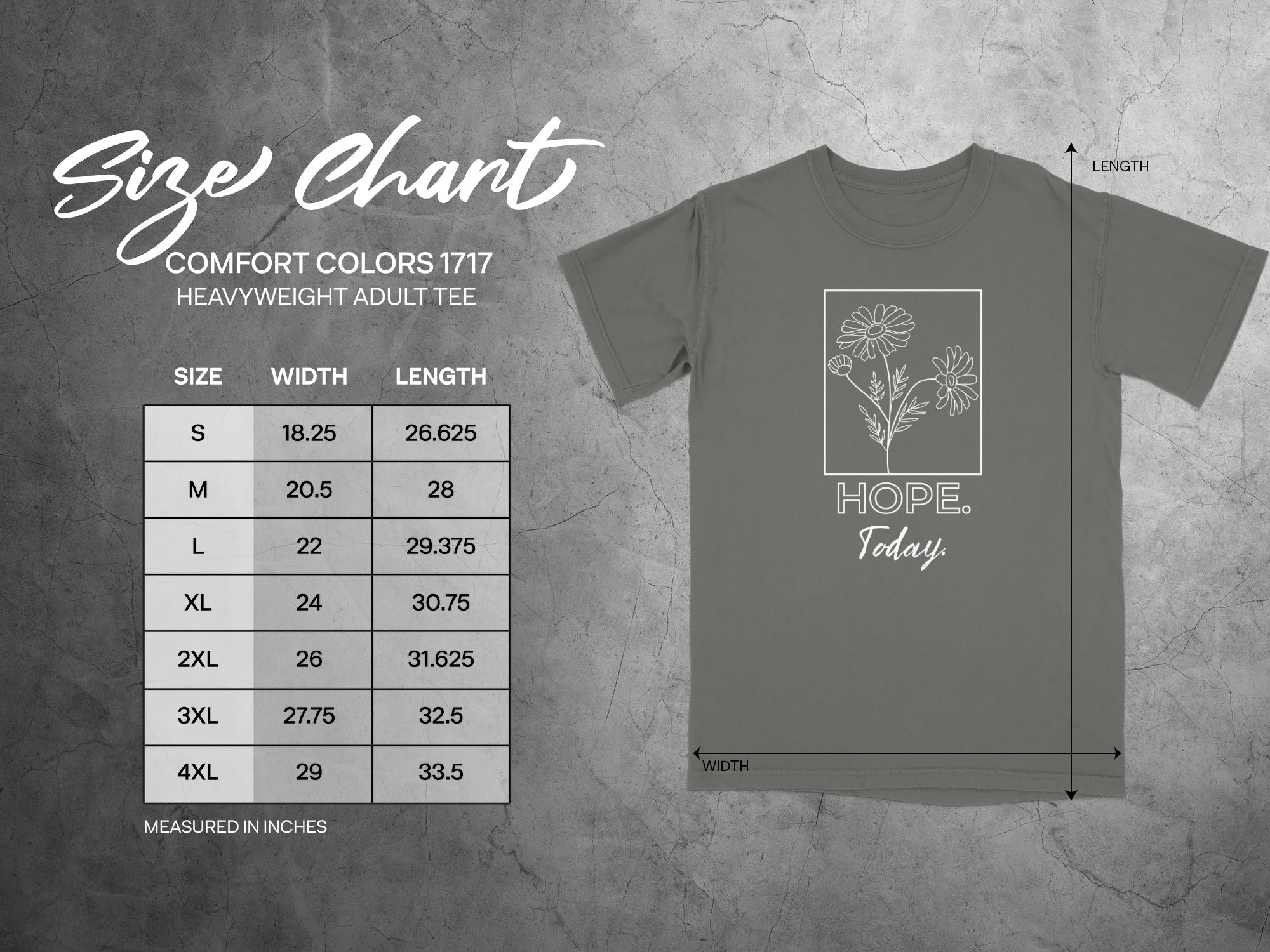 HOPE Today Graphic Tee with Floral Design