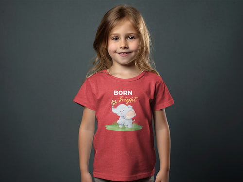 Adorable Born Bright Elephants Kid's T-shirt Product