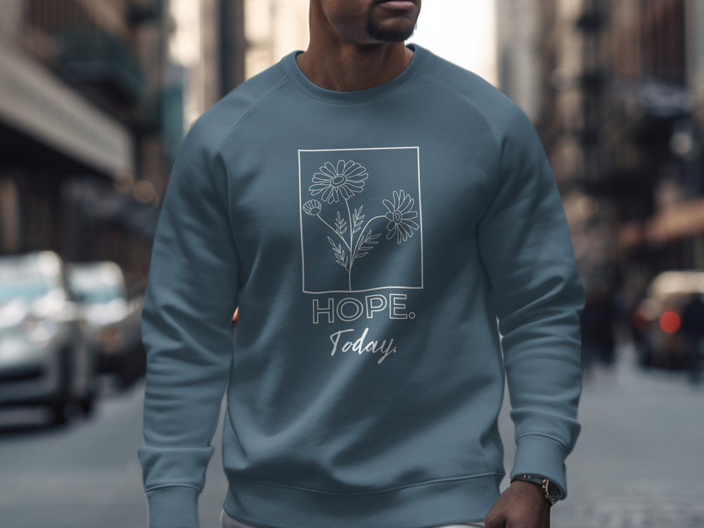 Hope Today Flower Graphic Sweatshirt for Inspiration