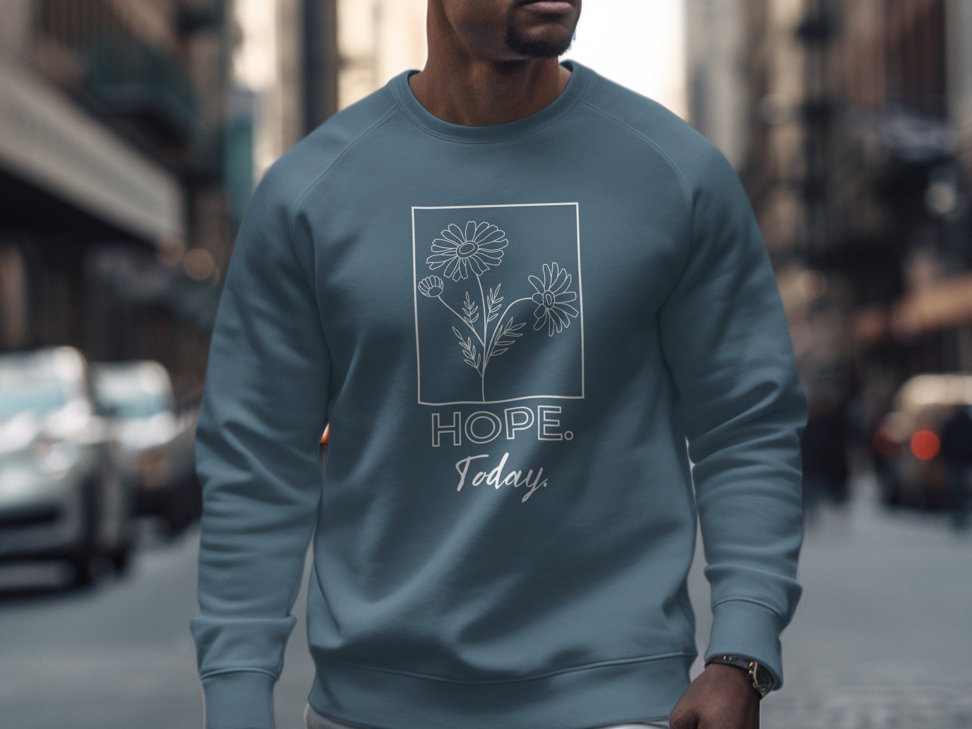 Hope Today Flower Graphic Sweatshirt for Inspiration